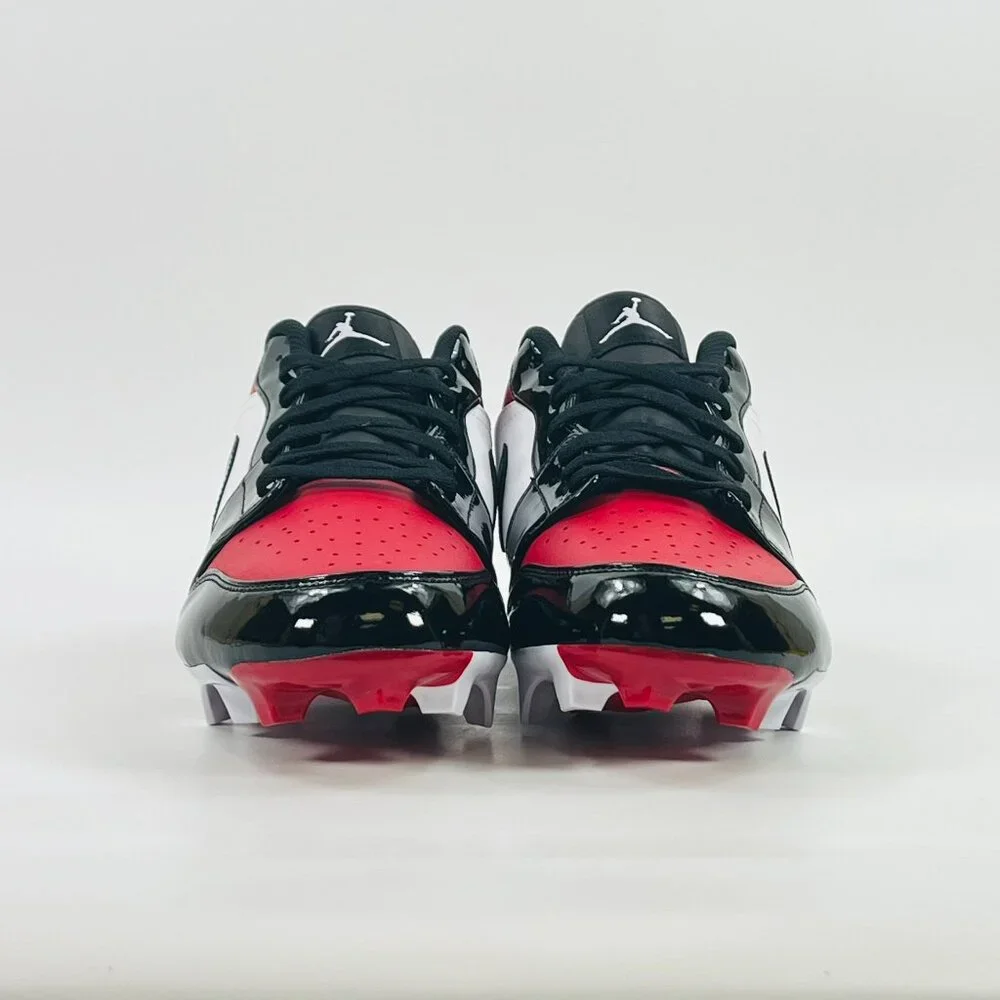 Jordan 1 Low TD 'Bred Toe' FJ6245-601 Football Cleats Multi Size